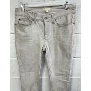 Eileen Fisher Jeans Womens 6 Tapered Leg Mid Rise Light Wash Stretchy Denim Gray